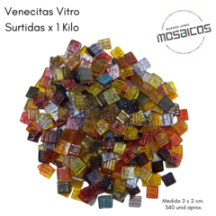 Venecitas x Kilo Vitro 2 x 2 cm. Surtidas - Traslucidas A Granel - - comprar online