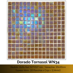 Venecitas Tornasol: Dorado Tornasol Cod WN34 - comprar online
