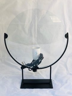 Soporte Chapa Vidrio circular 25 cm Velador. Epoxi - tienda online