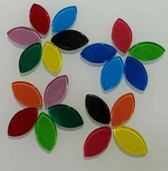 Vitro Color Hojas x 10 unidades - Buenos Aires Mosaicos