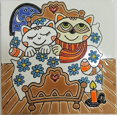 Azulejos Cuerda Seca 15 x 15 cm. Artesanales