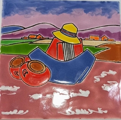 Azulejos Cuerda Seca 15 x 15 cm. Artesanales en internet