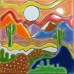 Azulejos Cuerda Seca 15 x 15 cm. Artesanales
