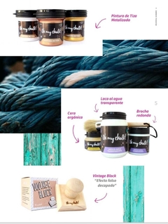 Imagen de Pintura Metalizada Oh My Chalk! X 110 Cc. GOLD BLUE