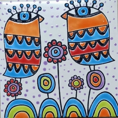Azulejos Cuerda Seca 15 x 15 cm. Artesanales - tienda online