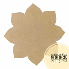 Mandala 8 Puntas MDF. Espesor 9 mm.
