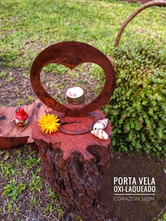 Porta Velas Oxidados - Laqueados 15 cm. en internet