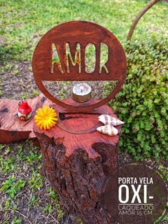 Porta Velas Oxidados - Laqueados 15 cm. - comprar online
