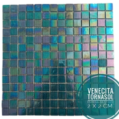 Venecitas Edic. Limitada Esmeralda Tornasolada Plancha x 196u. STK072