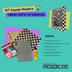 Ideas Artesanos: Kit Espejo Madera y Tornasol