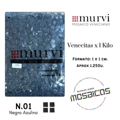 Venecitas x Kilo Negro Azulino N.01 1 x 1 cm. Murvi - A Granel -