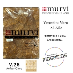 Venecitas VITRO x Kilo 2 x 2 cm. V.26 Ambar Claro - Traslucidas A Granel