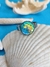 Anel escama de sereia azul - tamanho 18ajustável AÇO INOX