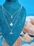 Colar Triplo Encanto do MAR Banhado a Prata - comprar online