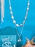 Colar Duplo Conchas e Cauda Banhado a Prata - Concha do Mar Store