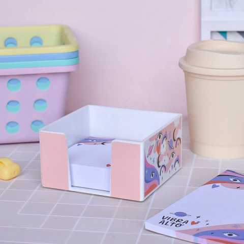 TACO ACRILICO CON HOJAS VIBRA CORAL