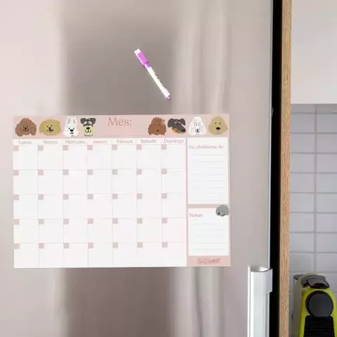 PLANNER MAGNÉTICO MENSUAL PERRITOS - comprar online