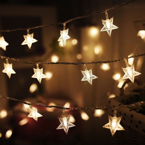 GUIRNALDA ESTRELLAS CALIDAS A ENCHUFE