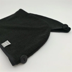 TURBANTE DE MICROFIBRA NEGRO LISO - comprar online