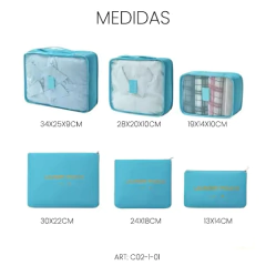 ORGANIZADOR DE VALIJA X 6 PIEZAS CHICO - comprar online