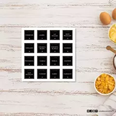 ETIQUETAS MINIMALISTA ESPECIAS NEGRAS en internet