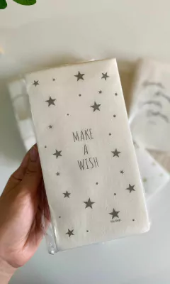 SERVILLETAS SIMIL TELA (MAKE A WISH PLATA) - comprar online
