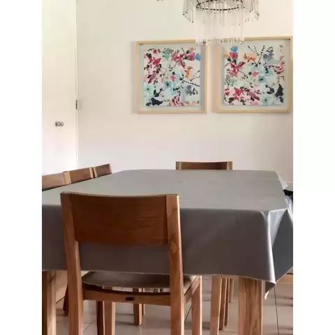 MANTEL ECOCUERO LISO GRIS - comprar online