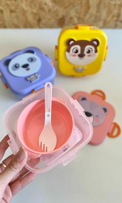LUNCH BOX CON CUBIERTO Y BOWL ANIMALITOS - comprar online