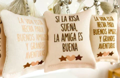 LLAVERO ALMOHADITA LA VIDA ESTA HECHA PARA BUENOS AMIGOS en internet