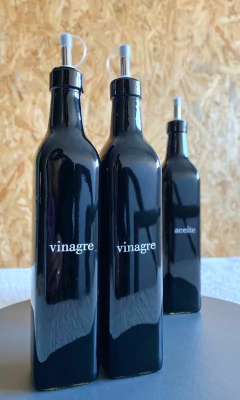 VINAGRERA DE VIDRIO NEGRO - tienda online
