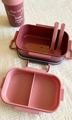 LUNCHERA MÁS VASO CUP BORDO - tienda online