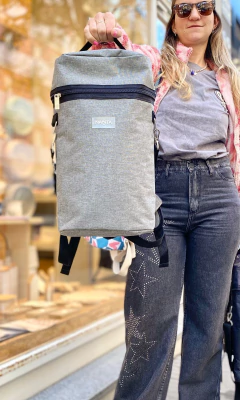 MOCHILA MATERA GRIS MELANGE