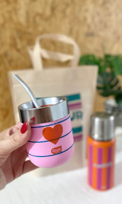 Imagen de KIT MATERO AMOUR TERMO + MATE Y BOLSA