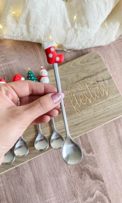 CUCHARA NAVIDEÑA - PLATEADA - comprar online