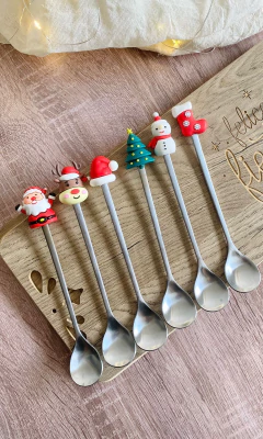 CUCHARA NAVIDEÑA - PLATEADA - comprar online