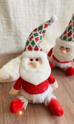 MUÑECO PAPA NOEL C/GORRITO ROMBOS