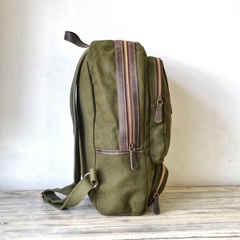 Mochila Lona y cuero - Vakapi Cueros