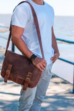 Imagen de Morral de cuero modelo Classic