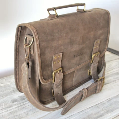 Morral de cuero modelo Old School