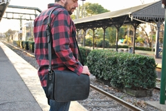 Morral de cuero modelo RUSTIC - Vakapi Cueros