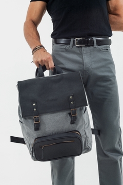Mochila Montecarlo - Jean y cuero