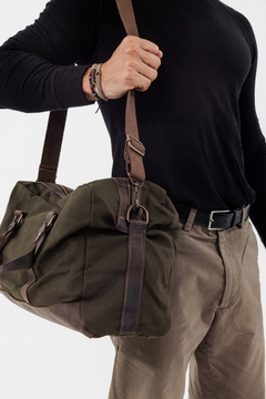 Bolso de mano - Lona y Cuero en internet