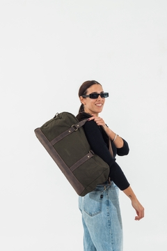 Bolso de mano - Lona y Cuero en internet