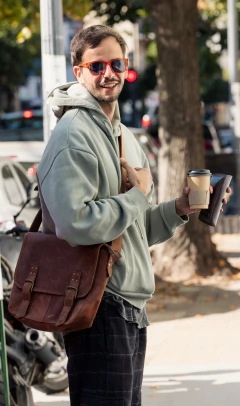 Morral de cuero modelo Classic en internet