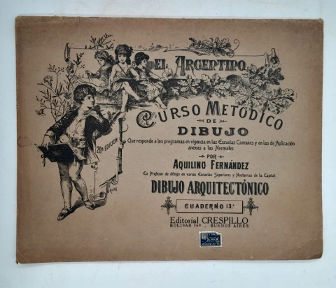 Antiguo Cuaderno de Dibujo Arquitectónico - Aquilino Fernández – Circa 1910