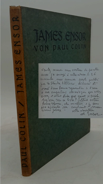 JAMES ENSOR - 1921 - PAUL COLIN + NOTA IMPRESA DE ÉPOCA