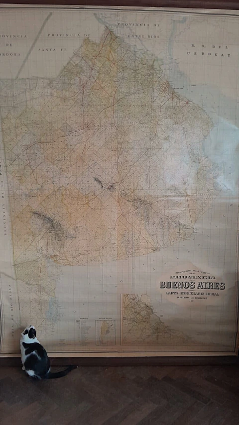 CARTA PARCELARIA RURAL de la PROVINCIA DE BUENOS AIRES 1962 – MONUMENTAL