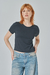 REMERA BABY TEE BASICA CROP ESC REDONDO