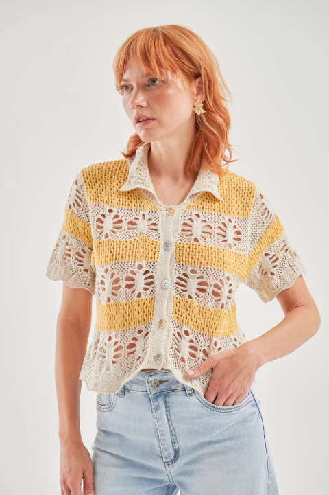 CARDIGAN CROCHET VOILA - comprar online