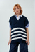 CHALECO LANA SQUARZE RAYAS - comprar online